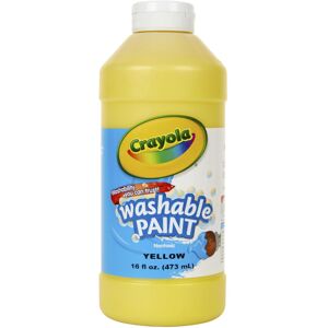 Crayola Yellow Washable Paint Kids Painting Supplies Paint Bottle 16oz (54-2016- Crayola Yellow Washable Paint Kids Painting Supplies Paint Bottle 16oz (54-2016-