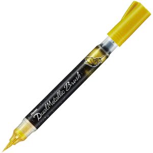Pentel Arts - Dual Metallic Brush Pen - Single Blister - Gold Pentel Arts - Dual Metallic Brush Pen - Single Blister - Gold