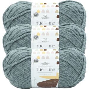 Lion Brand Yarn Hue + Me Chunky Yarn for Crocheting Knitting and Crafts Harbor 3 Lion Brand Yarn Hue + Me Chunky Yarn for Crocheting Knitting and Crafts Harbor 3