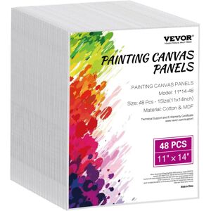VEVOR Canvas Boards for Painting 11 x 14 Inch White Canvases for Painting 48 Pac VEVOR Canvas Boards for Painting 11 x 14 Inch White Canvases for Painting 48 Pac