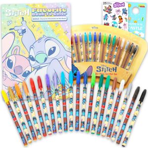 Disney Stitch Gel Pens Set - Bundle with 20 Colorful Gel Pens Plus Coloring Book Disney Stitch Gel Pens Set - Bundle with 20 Colorful Gel Pens Plus Coloring Book