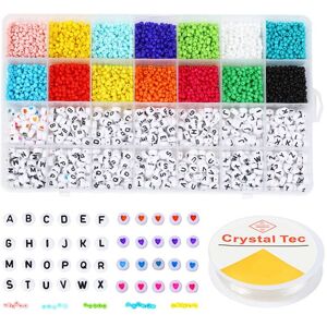 Melitt Kandi Beads and Letter for Bracelets Making Kit Colors A Melitt Kandi Beads and Letter for Bracelets Making Kit Colors A