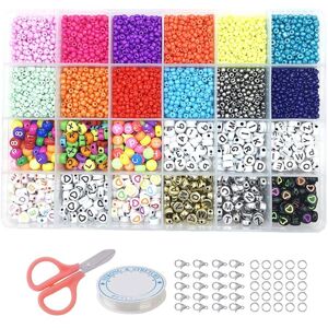 Melitt Kandi Beads Rainbow for Bracelets Making Kit 24 Types B Melitt Kandi Beads Rainbow for Bracelets Making Kit 24 Types B
