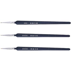 Unbranded 3x Black Fine Detail Paint Brushes Different Sizes For Multiple Uses Unbranded 3x Black Fine Detail Paint Brushes Different Sizes For Multiple Uses