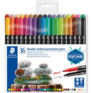 STAEDTLER 3187 TB36 Double Ended Permanent Pens, Assorted Colour, Pack of 36 STAEDTLER 3187 TB36 Double Ended Permanent Pens, Assorted Colour, Pack of 36
