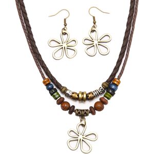 Unbranded (yellow, NecklaceEarrings) Multi-Layered Wooden Bead Premium With Layering, Suit Unbranded (yellow, NecklaceEarrings) Multi-Layered Wooden Bead Premium With Layering, Suit