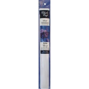 DMC Charles Craft Silver Label Aida 16 Count 15"X18" Soft Tube-White DMC Charles Craft Silver Label Aida 16 Count 15"X18" Soft Tube-White
