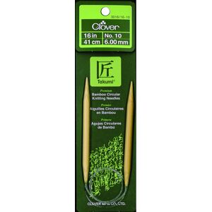 Clover Takumi Bamboo Circular Knitting Needles 16"-Size 10/6mm Clover Takumi Bamboo Circular Knitting Needles 16"-Size 10/6mm