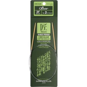 Clover Takumi Bamboo Circular Knitting Needles 24"-Size 2/2.75mm 1624-2 Clover Takumi Bamboo Circular Knitting Needles 24"-Size 2/2.75mm 1624-2