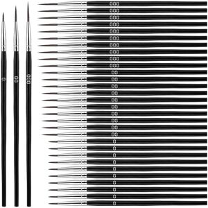 Unbranded 30pcs Detail Brushes, Fine Tip Paint By Number Brushes, 3 Sizes 0 00 00, Model C Unbranded 30pcs Detail Brushes, Fine Tip Paint By Number Brushes, 3 Sizes 0 00 00, Model C