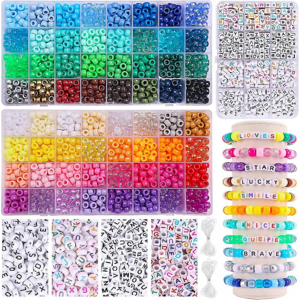 Unbranded 2350pcs, 64 Colors, Pony Beads for Bracelet and Necklace Making, Rainbow Craft B Unbranded 2350pcs, 64 Colors, Pony Beads for Bracelet and Necklace Making, Rainbow Craft B
