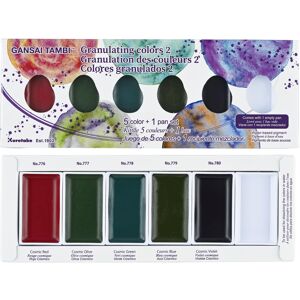 Kuretake Gansai Tambi Granulating Colors II 5 coloursWatercolour Paint Set 5 col Kuretake Gansai Tambi Granulating Colors II 5 coloursWatercolour Paint Set 5 col