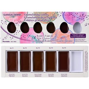 Kuretake Gansai Tambi Granulating Colors 5 colours Watercolour Paint Set 5 colou Kuretake Gansai Tambi Granulating Colors 5 colours Watercolour Paint Set 5 colou