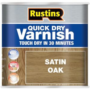 RUSTINS VSOA500 Quick Dry Varnish, Satin Oak, 500ml RUSTINS VSOA500 Quick Dry Varnish, Satin Oak, 500ml