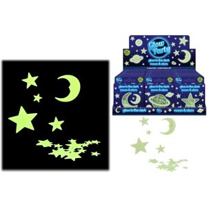 Kandy Toys 12 Packs of Glow In The Dark Moon & Stars - 3 Assorted Designs Kandy Toys 12 Packs of Glow In The Dark Moon & Stars - 3 Assorted Designs