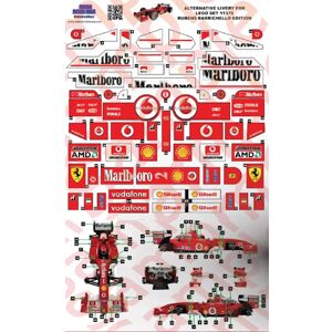 Ferrari F1 F2004 Barrichello Period-Correct Livery Sticker Set for LEGO 11375 Ferrari F1 F2004 Barrichello Period-Correct Livery Sticker Set for LEGO 11375