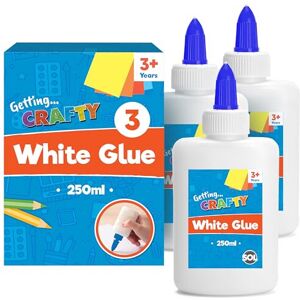 SOL 3pk White PVA Glue for Crafting Kids 250ml 750ml Total, School Arts & Craft SOL 3pk White PVA Glue for Crafting Kids 250ml 750ml Total, School Arts & Craft