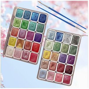 Unbranded Lisilinka Metallic Glitter Watercolors, Lisilinka Metallic Watercolor Paint Set Unbranded Lisilinka Metallic Glitter Watercolors, Lisilinka Metallic Watercolor Paint Set
