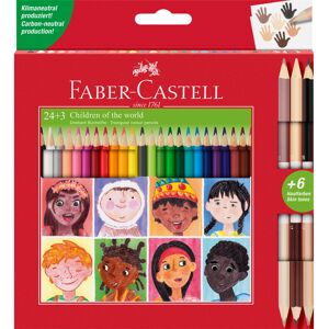 Faber Castell Triangular Colour Pencil Set - 24 Colours + 3 Bi-Colour Skintone P Faber Castell Triangular Colour Pencil Set - 24 Colours + 3 Bi-Colour Skintone P