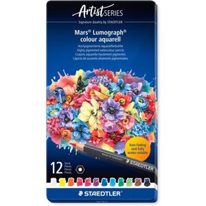 STAEDTLER Watercolour Pencil - 12 Assorted Colours - Mars Lumograph Colour Aquar STAEDTLER Watercolour Pencil - 12 Assorted Colours - Mars Lumograph Colour Aquar