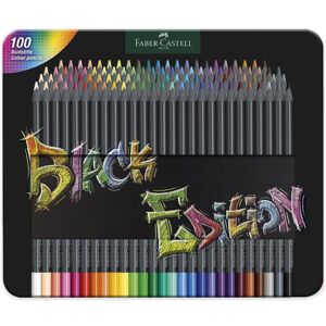 Faber Castell Black Edition Colour Pencils, Tin of 100 Faber Castell Black Edition Colour Pencils, Tin of 100