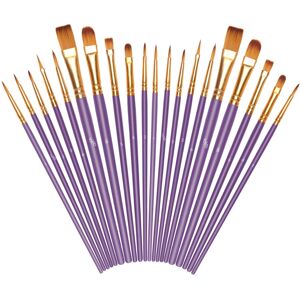 OSDUE Paint Brushes, 20 PCS Art Paint Brush Set Nylon Hair Artist Paint Brushes OSDUE Paint Brushes, 20 PCS Art Paint Brush Set Nylon Hair Artist Paint Brushes