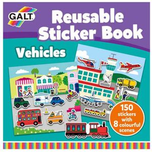 Galt Toys, Reusable Sticker Book - Vehicles, Sticker Books, Ages 3 Years Plus Galt Toys, Reusable Sticker Book - Vehicles, Sticker Books, Ages 3 Years Plus
