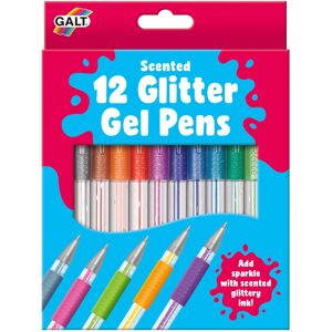 Galt 12 Glitter Gel Pens - Childrens Scented Colourful Metallic Gel Pens Kit, Ar Galt 12 Glitter Gel Pens - Childrens Scented Colourful Metallic Gel Pens Kit, Ar