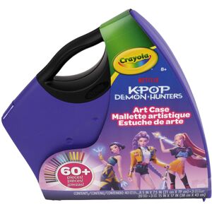 Crayola K-Pop Demon Hunters Art Case (40+pcs), Coloring & Sticker Craft Kit, & E Crayola K-Pop Demon Hunters Art Case (40+pcs), Coloring & Sticker Craft Kit, & E