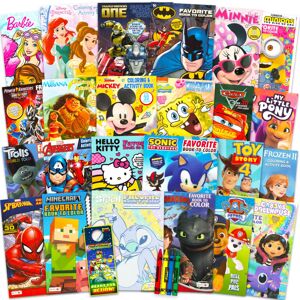 Disney 24 Bulk Coloring Books for Kids Ages 4-8 - Assorted 24 Licensed Coloring Disney 24 Bulk Coloring Books for Kids Ages 4-8 - Assorted 24 Licensed Coloring