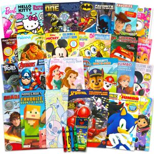 Disney 24 Bulk Coloring Books for Kids Ages 4-8 - Assorted 24 Licensed Full-Size Colori Disney 24 Bulk Coloring Books for Kids Ages 4-8 - Assorted 24 Licensed Full-Size Colori