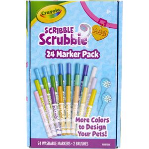 Crayola Scribble Scrubbie Pets Marker Set, 24 Washable Markers For Kids, Gifts F Crayola Scribble Scrubbie Pets Marker Set, 24 Washable Markers For Kids, Gifts F