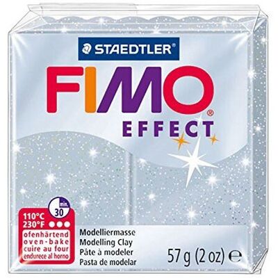 Staedtler - Fimo effect 57g, Glitter Silver Staedtler - Fimo effect 57g, Glitter Silver
