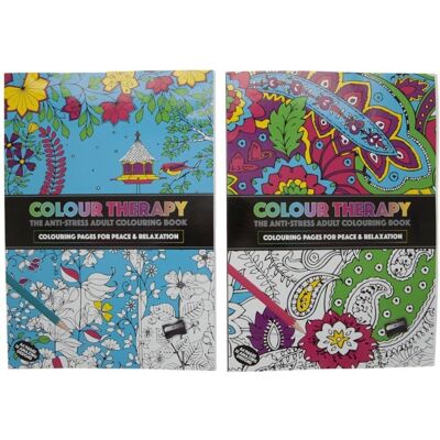 Unbranded Colour Therapy Adult A4 64 Pages Soft Back Anti Stress Colouring Book Unbranded Colour Therapy Adult A4 64 Pages Soft Back Anti Stress Colouring Book