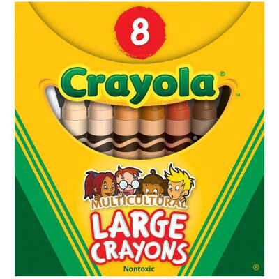 Crayola Large Washable Crayons-Multicultural 8/Pkg Crayola Large Washable Crayons-Multicultural 8/Pkg