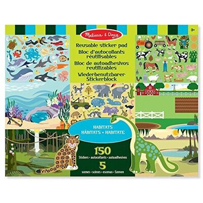 Melissa & Doug Reusable Sticker Pad - Habitats - 150+ Stickers Melissa & Doug Reusable Sticker Pad - Habitats - 150+ Stickers