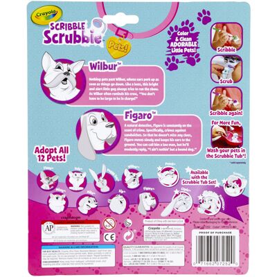 Crayola Scribble Scrubbie Pets 6/Pkg-Dogs Crayola Scribble Scrubbie Pets 6/Pkg-Dogs