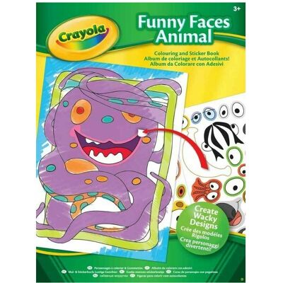 CRAYOLA FUNNY FACES ANIMALS COLOURING BOOK CRAYOLA FUNNY FACES ANIMALS COLOURING BOOK