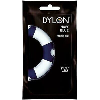 Dylon Hand Wash Fabric Dye Sachet Colour 50g NAVY BLUE PACK OF 2 Dylon Hand Wash Fabric Dye Sachet Colour 50g NAVY BLUE PACK OF 2