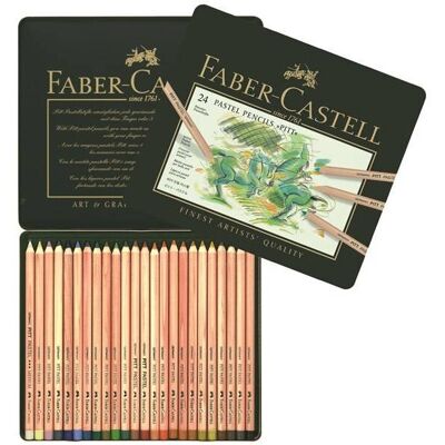 Faber Castell Pastel Pencil Pitt Metal Wallet With 24 Pieces Faber Castell Pastel Pencil Pitt Metal Wallet With 24 Pieces