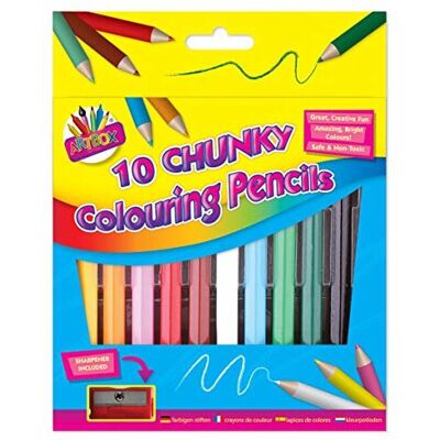 Artbox 1/2 Size Chunky Colouring Pencil (Pack of 10) 1084 Artbox 1/2 Size Chunky Colouring Pencil (Pack of 10) 1084