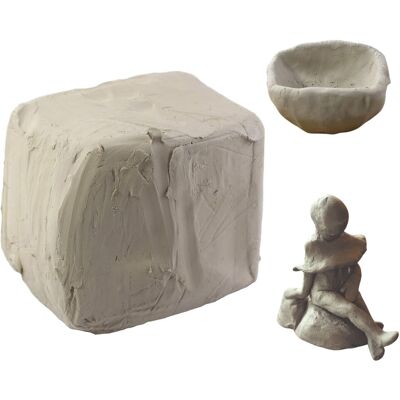 The Magic Toy Shop Self-Hardening Grey Air-Dry Modelling Clay 500g for Art & Cra The Magic Toy Shop Self-Hardening Grey Air-Dry Modelling Clay 500g for Art & Cra
