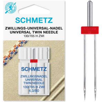 Schmetz - Universal double 4.0/80 - Spacing 4.0mm - Needle Schmetz - Universal double 4.0/80 - Spacing 4.0mm - Needle