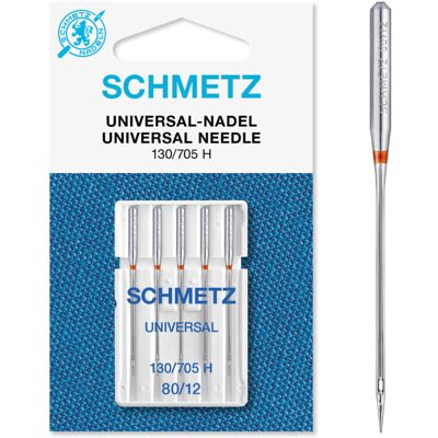 (Universal (Regular), Size: 80/12) Schmetz Sewing Machine Needles, 5pk (Universal (Regular), Size: 80/12) Schmetz Sewing Machine Needles, 5pk