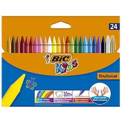 BIC Kids Plastidecor Colouring Crayons - Crayons for Drawing and Crafts - Assorted BIC Kids Plastidecor Colouring Crayons - Crayons for Drawing and Crafts - Assorted