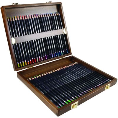 Derwent Studio Colouring Pencils, Drawing & Colouring, Set Of 48 In A Wooden Gif Derwent Studio Colouring Pencils, Drawing & Colouring, Set Of 48 In A Wooden Gif