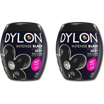 Dylon - Intense Black Machine Dye Pod - 350 g - Pack 2 - Dye Pod Dylon - Intense Black Machine Dye Pod - 350 g - Pack 2 - Dye Pod