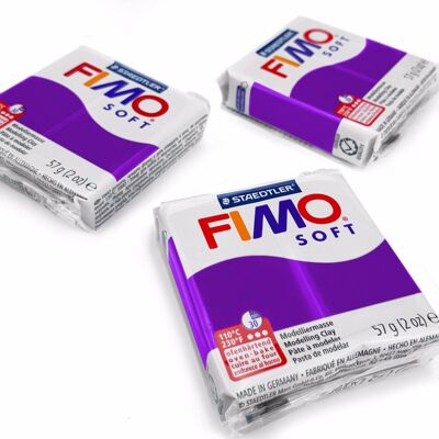Staedtler FIMO Soft Polymer Oven Modelling Clay - 57g - Set of 3 - Plum Staedtler FIMO Soft Polymer Oven Modelling Clay - 57g - Set of 3 - Plum
