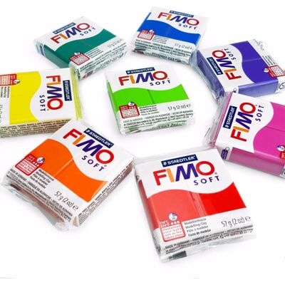 Staedtler FIMO Soft Polymer Oven Modelling Clay - 57g - Set of 8 - Rainbow Colours Staedtler FIMO Soft Polymer Oven Modelling Clay - 57g - Set of 8 - Rainbow Colours