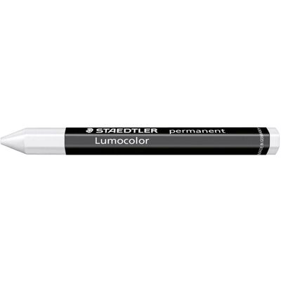 Staedtler 236 Lumocolor Permanent Universal Jumbo Crayon - White - Single Staedtler 236 Lumocolor Permanent Universal Jumbo Crayon - White - Single